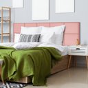 Ver imagem 2 de Cabeceira Painel para Cama Box Casal Queen Tecido Veludo - Rosa