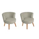 Ver imagem 1 de Kit 2 Poltronas Luna em Madeira de Eucalipto Movellu Home