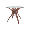 Ver imagem 2 de Mesa Redonda para Ombrelone 1,00m Tampo de Vidro com Furo em Aço e Junco Capuccino Caiapó