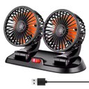 Ver imagem 1 de Ventilador Duplo Mesa Usb Escritorio Carro Escrivaninha Estudos 2 Velocidades Verao Calor Sol Dias Q