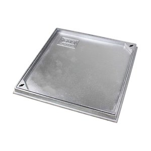 Tampa Tampão Chão Alumínio Fundido Simples Rebaixado 60x60cm