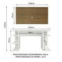 Ver imagem 3 de Mesa para Computador Gamer Madesa 9409 e Painel para TV até 50 Polegadas Branco/Rustic Cor:Branco/Ru