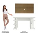 Ver mais imagens de Mesa para Computador Gamer Madesa 9409 e Painel para TV até 50 Polegadas Branco/Rustic Cor:Branco/Ru