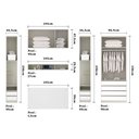 Ver imagem 3 de Guarda Roupa Canto Casal Legno Crema com Branco Mat Prime Luciane Móveis