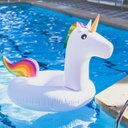 Ver mais imagens de Boia Unicórnio Branco Transparente 90cm Inflável Grande Pop