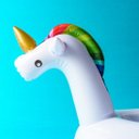 Ver imagem 4 de Boia Unicórnio Branco Transparente 90cm Inflável Grande Pop