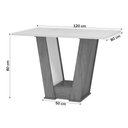 Ver imagem 3 de Mesa de Jantar 4 Lugares Grazi Mel/blonde/veludo Marfim - Pnr Móveis