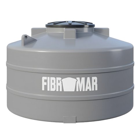 Cisterna 2.500 Litros Cinza Polietileno Fibromar