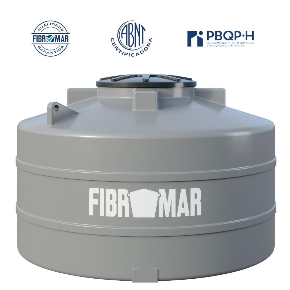 Cisterna 2.500 litros Cinza Polietileno Fibromar - 5