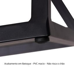 Banco Medio Industrial Cozinha Bar Balcão Bistro Zenite sem Encosto Preto Metalon Preto 65cm - 5