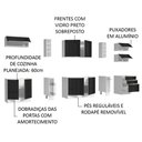 Ver imagem 5 de Armário de Cozinha Completa 300cm Branco/Preto Lux da Sabrina Madesa