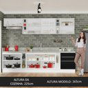 Ver imagem 6 de Armário de Cozinha Completa 300cm Branco/Preto Lux da Sabrina Madesa