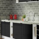 Ver mais imagens de Armário de Cozinha Completa 300cm Branco/Preto Lux da Sabrina Madesa