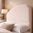 Ver imagem 1 de Cabeceira de Cama Box Estofada 120 Cm Viúva Decoração Serena Organico Curva Boucle