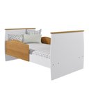 Ver imagem 5 de Berço Americano 2 em 1 100% MDF para Colchão 130x70cm com Rodízios Multimóveis Crper-BER001 Bco/Mad