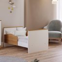 Ver imagem 7 de Berço Americano 2 em 1 100% MDF para Colchão 130x70cm com Rodízios Multimóveis Crper-BER001 Bco/Mad