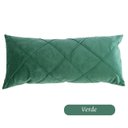 Ver imagem 1 de Capa Almofada Retangular Baguete Grande Veludo 30x65 - Verde