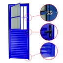 Ver imagem 2 de Porta de Sala Alumínio 80 Dir. L25 V.Boreal Azul Brimak