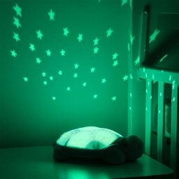 Abajur Tartaruga de Pelucia Musical Luminaria Infantil com Projetor de Estrelas Som e Luz Led Menino - 5