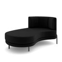 Ver imagem 2 de Sofá Chaise Lado Esquerdo Downey Sala de Estar Veludo Preto G15 - Gran Belo