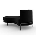 Ver imagem 7 de Sofá Chaise Lado Esquerdo Downey Sala de Estar Veludo Preto G15 - Gran Belo