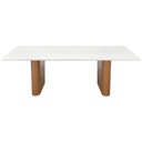 Ver imagem 3 de Mesa de Jantar Toscana 250x108cm Retangular - Amêndoa - Tampo 250x108cm Branco/vidro Off-white