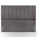 Ver imagem 2 de Kit Cabeceira Cama Box Casal King 195cm com Calçadeira Baú Dália W01 Linho Cinza Escuro - Lyam Lyam