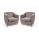 Ver imagem 1 de Kit com 2 Poltronas Reforçada e Confortável Tilla Linho