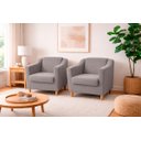 Ver imagem 6 de Kit com 2 Poltronas Reforçada e Confortável Tilla Linho