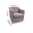 Ver imagem 5 de Kit com 2 Poltronas Reforçada e Confortável Tilla Linho