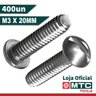 PARAFUSO MÁQUINA CABEÇA LENTILHA M3 X 20 FENDA - 400PÇS - 3