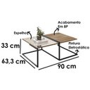 Ver imagem 3 de Mesa De Centro Estilo Industrial Aurum Demoliçao Preto DHom