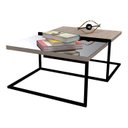 Ver imagem 4 de Mesa De Centro Estilo Industrial Aurum Demoliçao Preto DHom