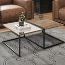 Ver imagem 7 de Mesa De Centro Estilo Industrial Aurum Demoliçao Preto DHom
