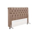 Ver imagem 1 de Cabeceira Cama Box Estofada Queen Queen Imperatriz Suede Bege - Simbal