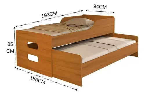 Ver imagem 3 de Bicama Solteiro Reforçada Elis com 2 Colchões D33:nature