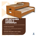 Ver imagem 2 de Bicama Solteiro Reforçada Elis com 2 Colchões D33:nature