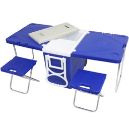 Caixa Térmica 3 Em 1 Mesa e Cadeira Cooler com Rodinhas Puxador 28 Litros Importway Iwct-3X1 - 3