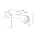 Ver imagem 4 de Mesa de Escritório em L 3 Gavetas ME4106 Tecno Mobili - Rústico
