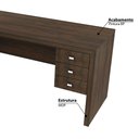 Ver imagem 2 de Mesa de Escritório em L 3 Gavetas ME4106 Tecno Mobili - Rústico