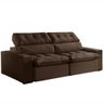 Sofá Denver 250cm Retrátil e Reclinável Marrom - 5