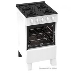 Fogão À Gás Ares Glass Realce 4 Bocas Mesa de Vidro Branco - 7