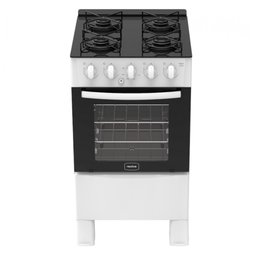 Fogão À Gás Ares Glass Realce 4 Bocas Mesa de Vidro Branco - 1