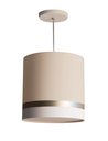 Ver imagem 1 de Lustre Pendente Cru Faixas Bronze Cúpula 25x25 Tom Luz