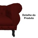 Ver imagem 3 de Poltrona Decorativa Maya Pés Luis XV Suede Bordô - DS Estofados