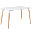 Ver imagem 2 de Kit - Mesa Retangular Eames 80 X 140 Cm Branco + 6 Cadeiras Dsw Verde Escuro