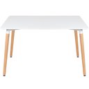 Ver imagem 3 de Kit - Mesa Retangular Eames 80 X 140 Cm Branco + 6 Cadeiras Dsw Verde Escuro