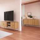 Ver imagem 2 de Conjunto Sala de Estar Buffet e Rack Estilo Orgânico Hanover/dourado