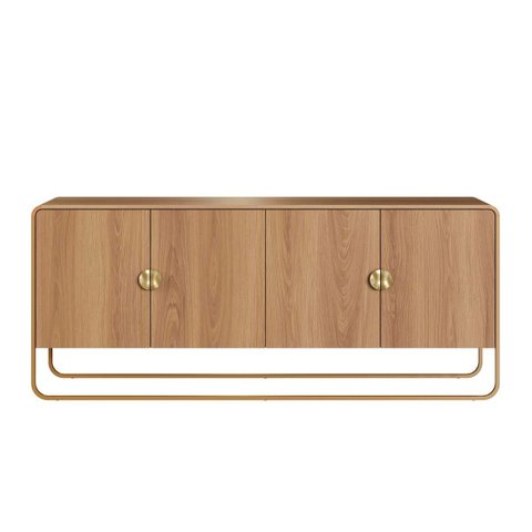 Conjunto Sala de Estar Buffet e Rack Estilo Orgânico Hanover/dourado