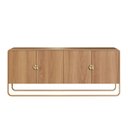 Ver imagem 1 de Conjunto Sala de Estar Buffet e Rack Estilo Orgânico Hanover/dourado